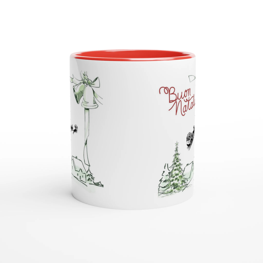 Tazza Natalizia in Ceramica con Interno Colorato da 325 ml - Regalo Perfetto per le Festività - Nootje store