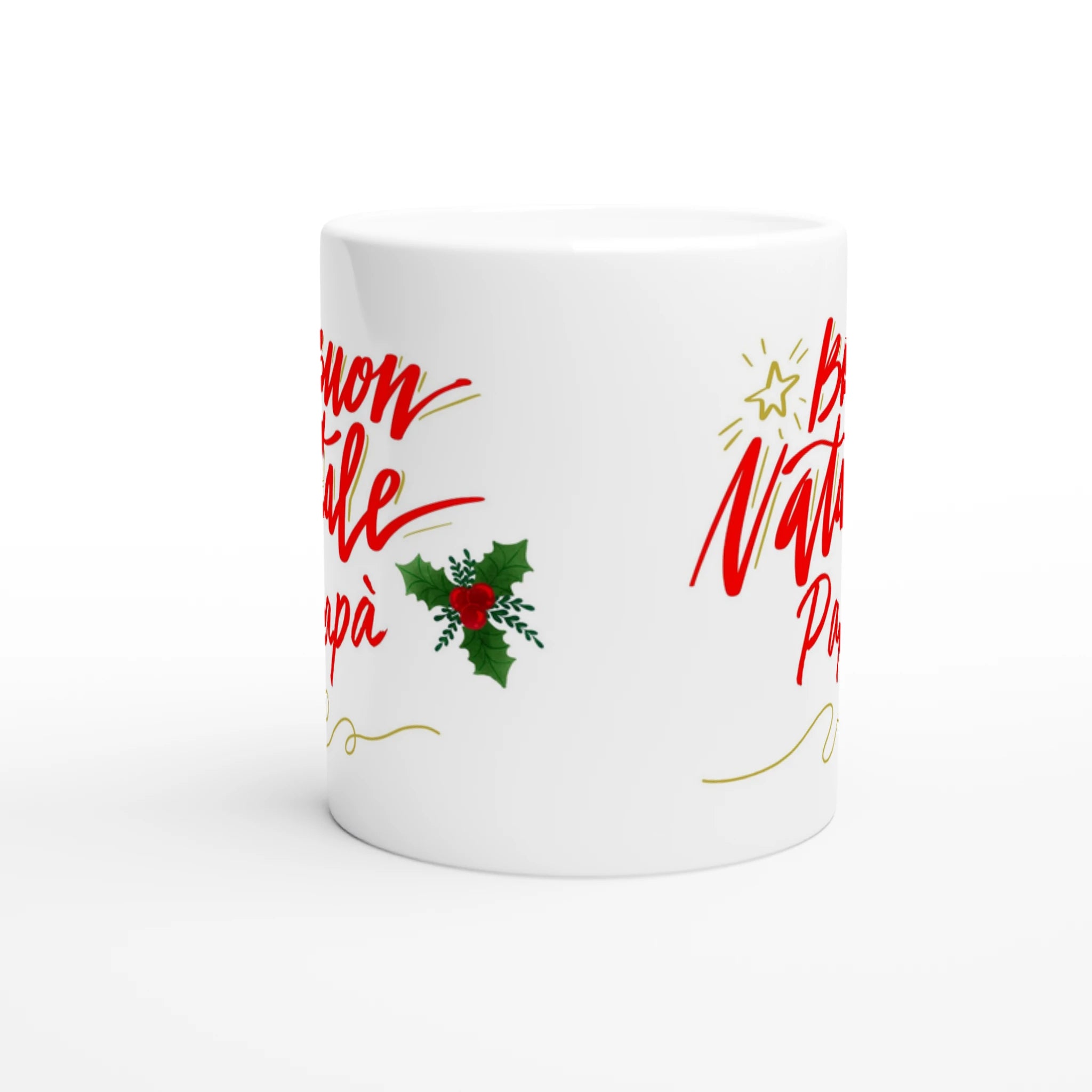 Tazza bianca auguri papà in ceramica 11 once - Regalo ideale per il tuo papà - Nootje store