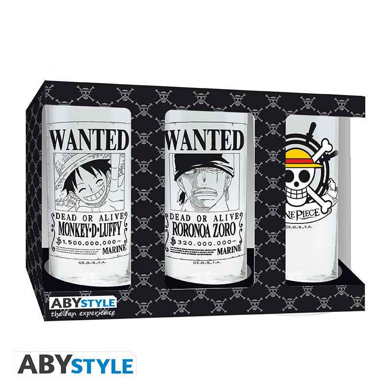 ABYSTYLE ONE PIECE - Set 3 bicchieri in vetro - Nootje store