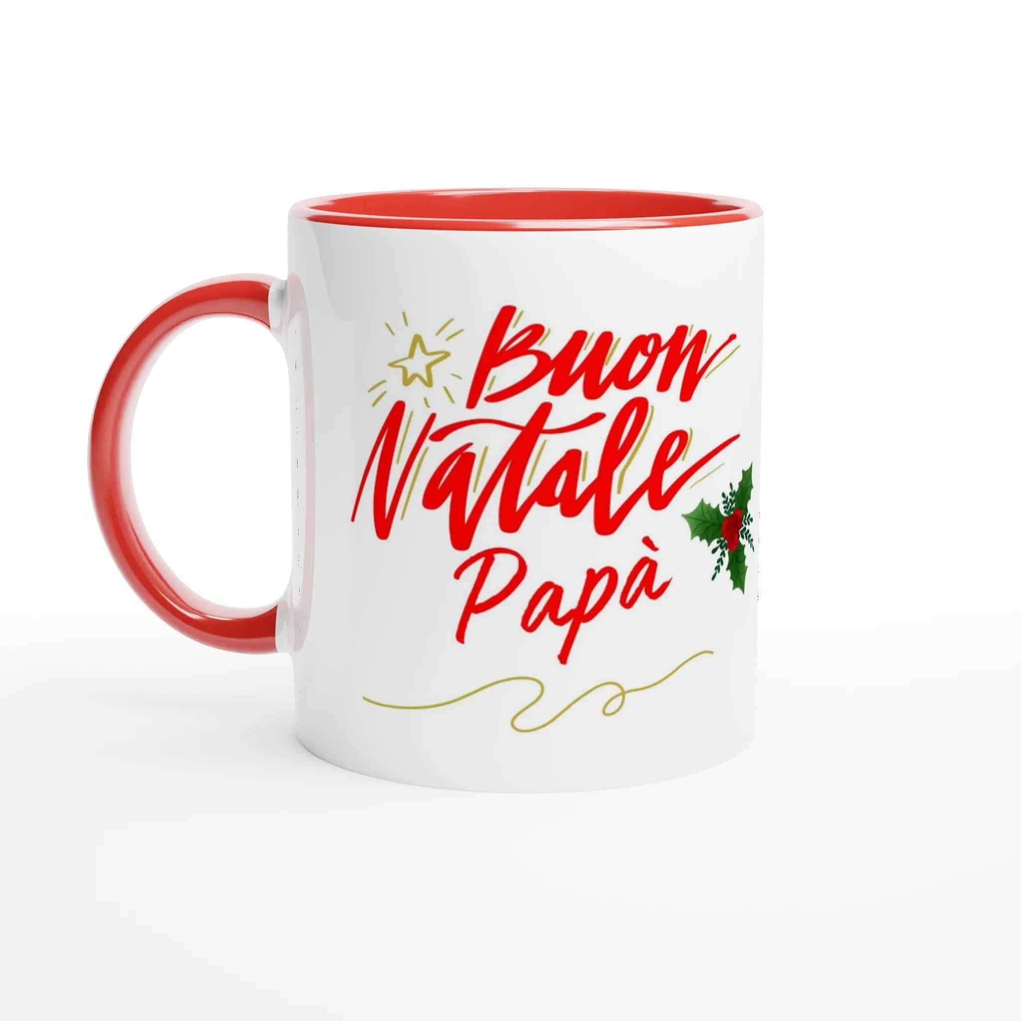 Tazza bianca auguri papà in ceramica 11 once - Regalo ideale per il tuo papà