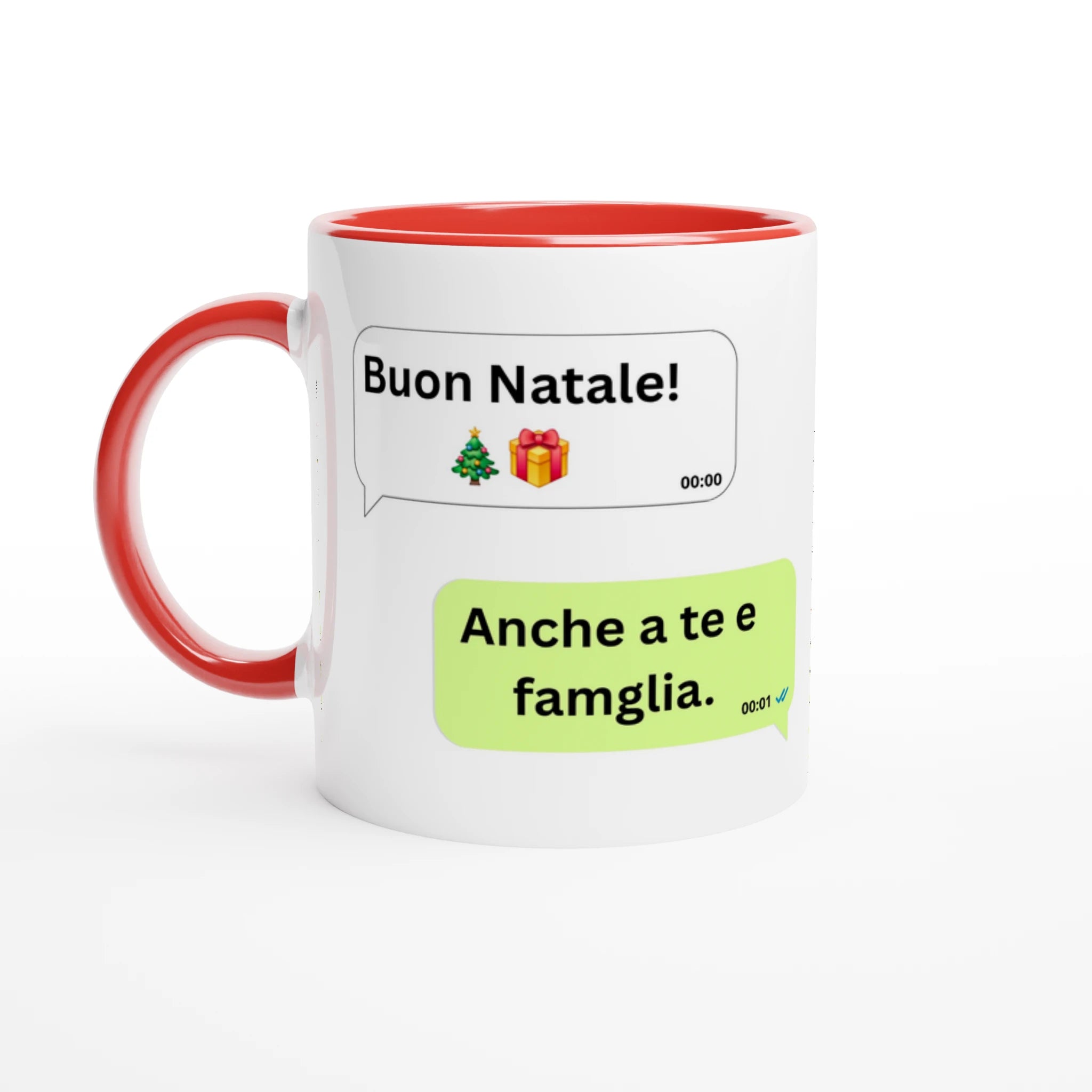 Tazza ceramica colorata 325 ml con interno rosso - Copia di tazza bianca in ceramica - Nootje store