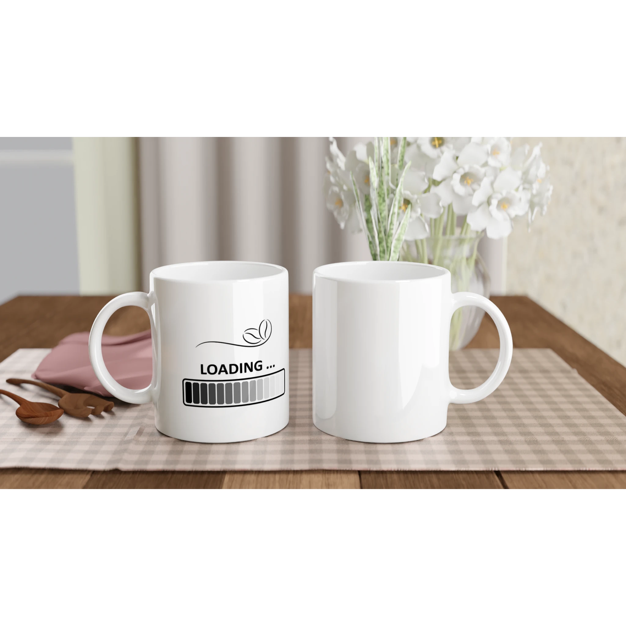 Tazza ceramica bianca 11 once per caffè e tè - Nootje store