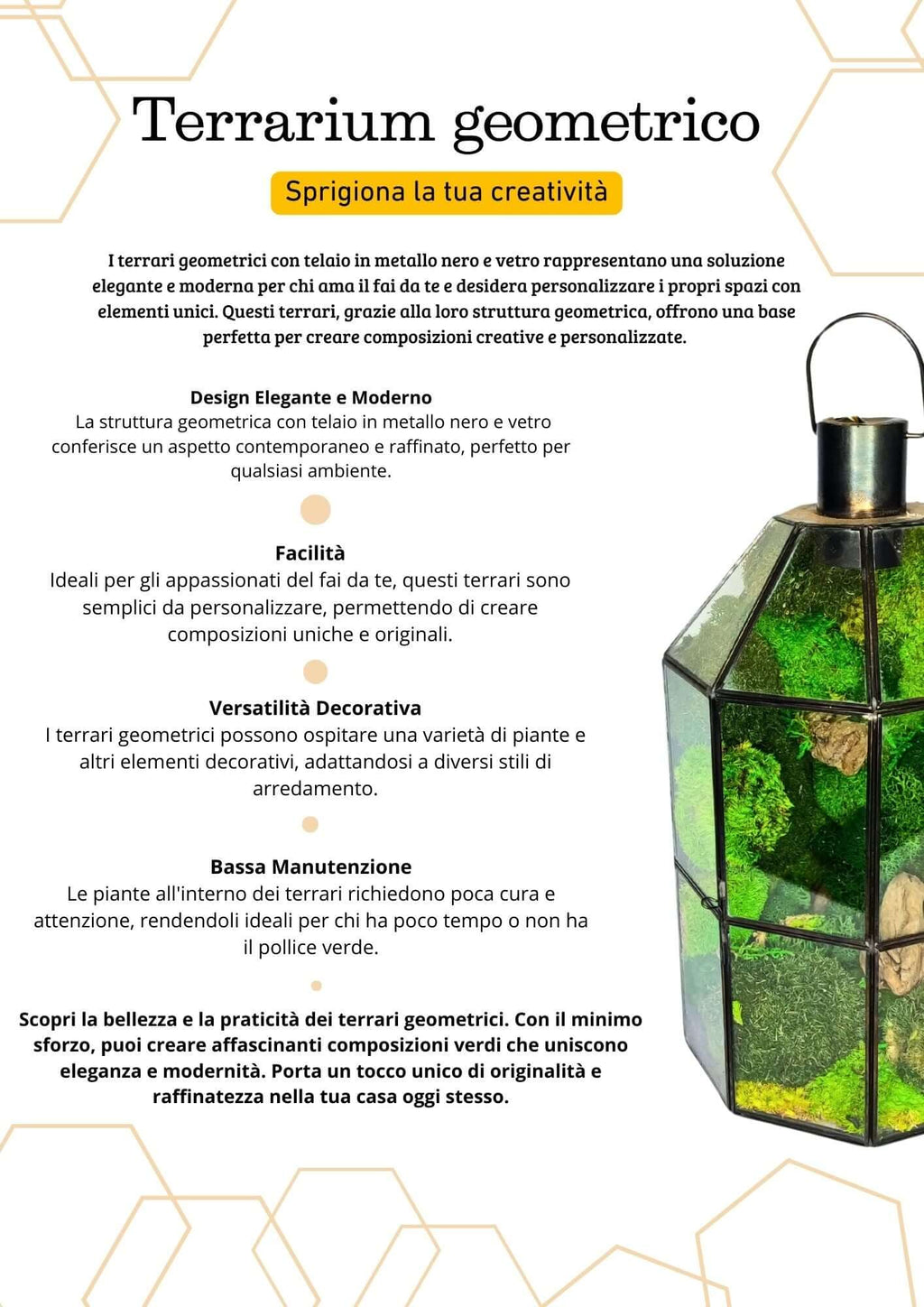 Terrarium geometrico Faro di Cristallo 2TR078 - Nootje store