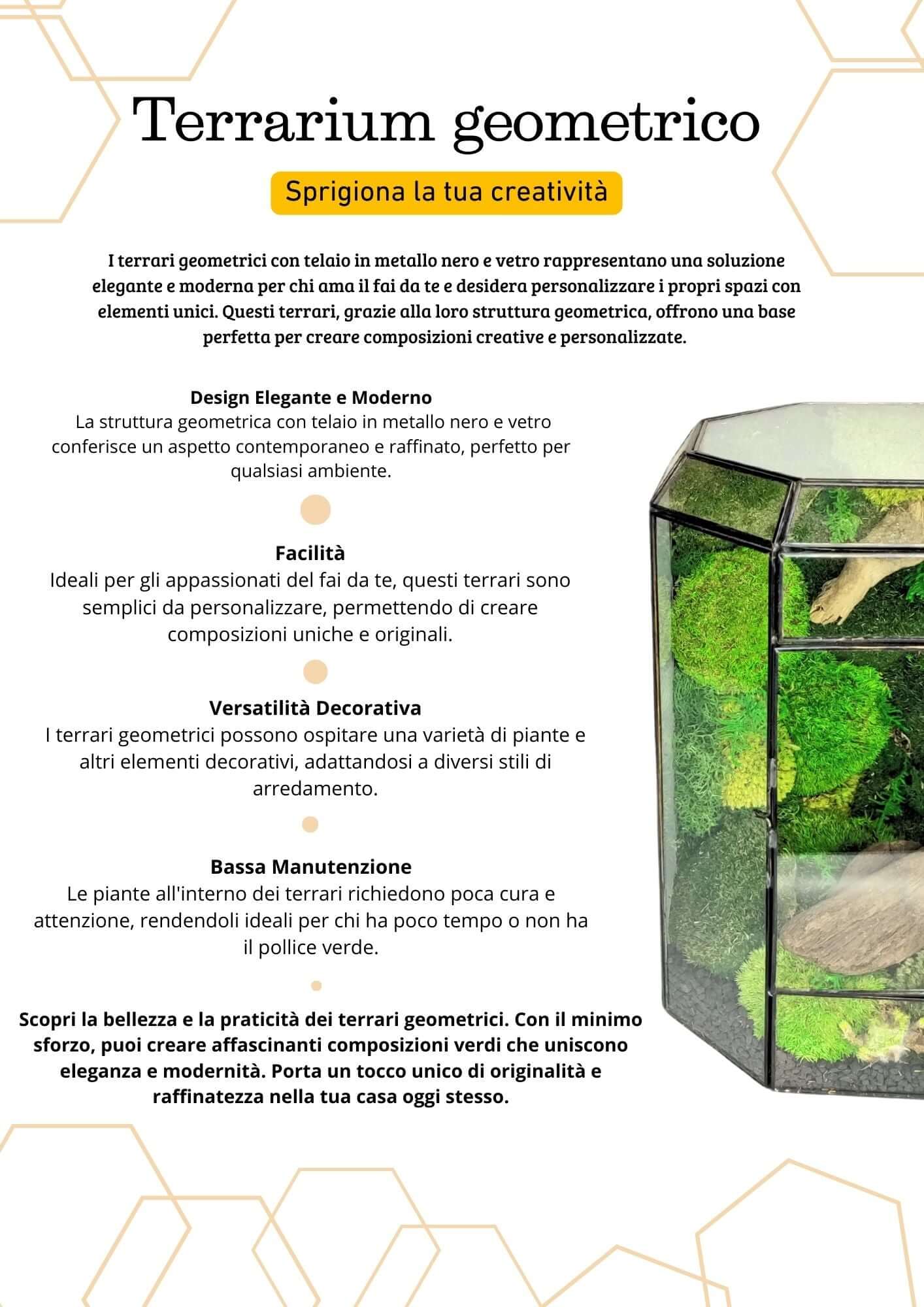 Terrarium geometrico Oasi di Luce 2TR069 - Nootje store